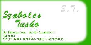 szabolcs tusko business card