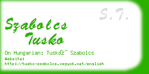 szabolcs tusko business card